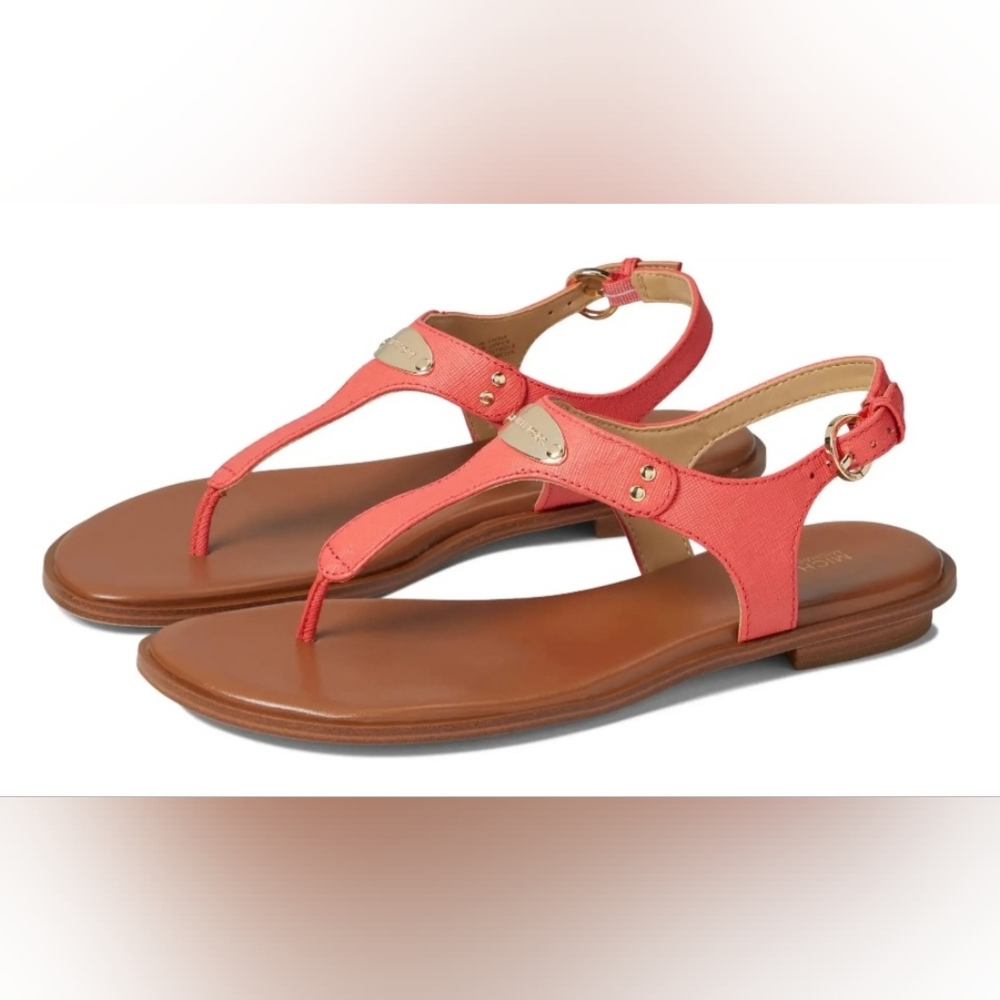 MICHAEL Michael Kors                         Plate Thong Sandals -Coral